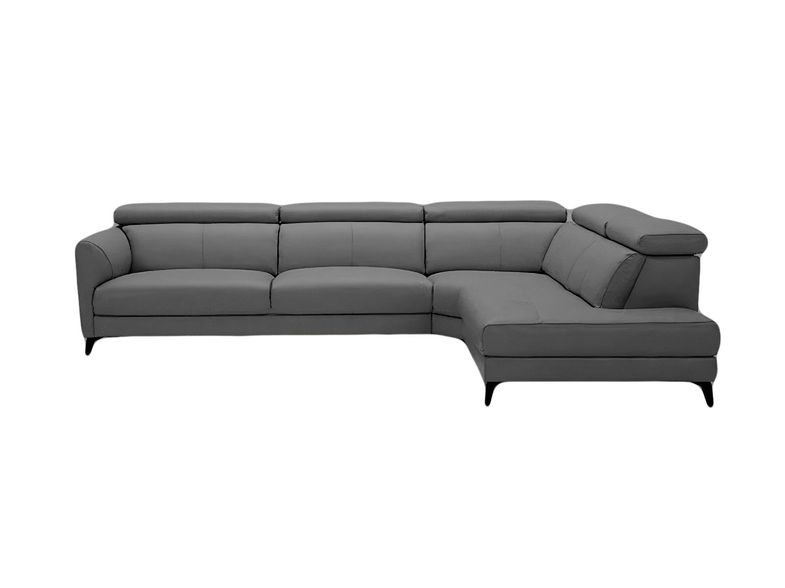 Casey Dark Grey Right Facing Chaise Sectional INspiration Interiors
