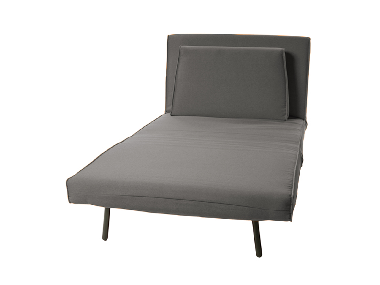 Stevie Single Sofa Bed W/Wood Leg In Grey Fabric | INspiration Interiors