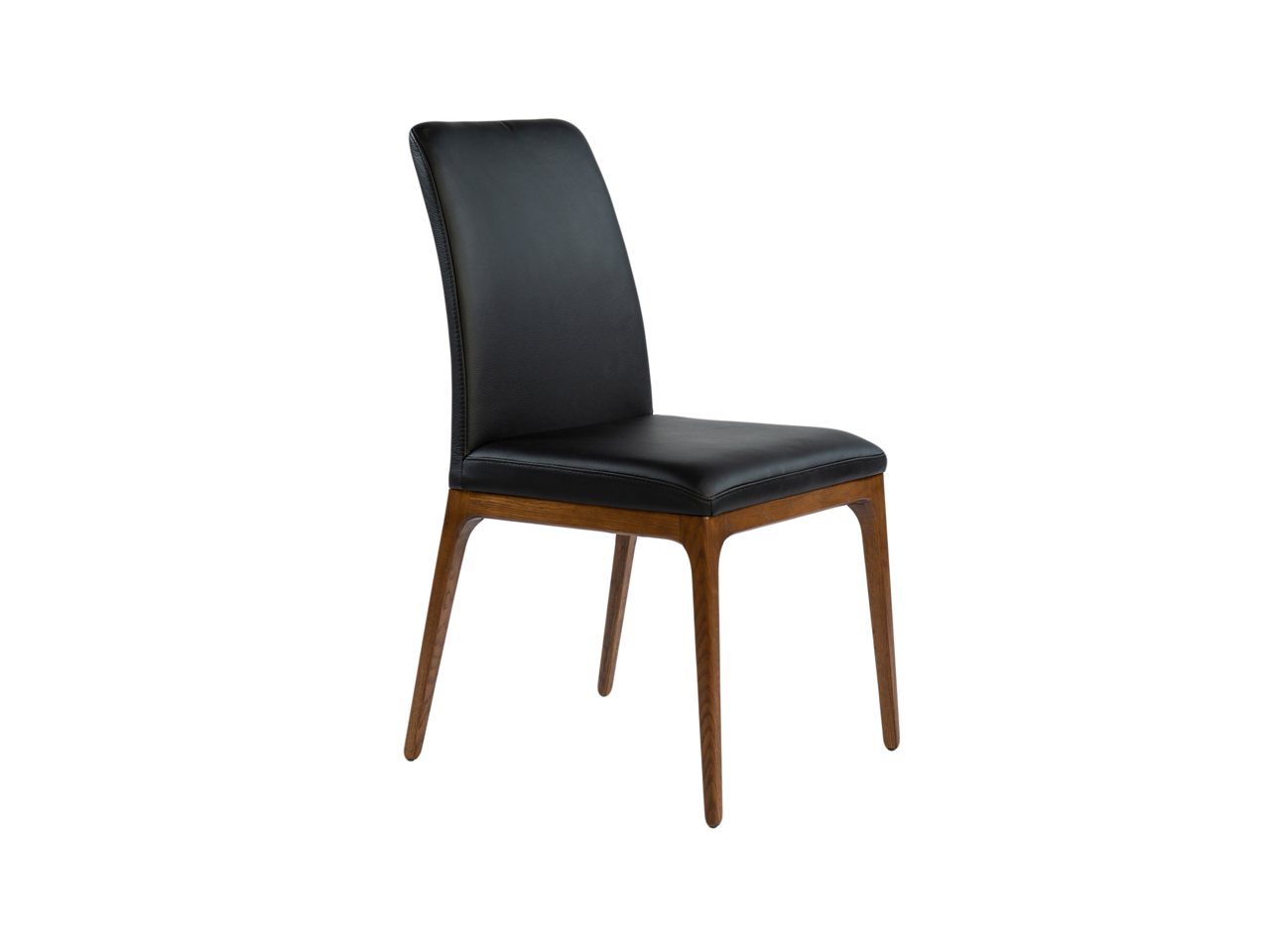 Lucia Dining Chair In Black Top Grain Leather INspiration Interiors