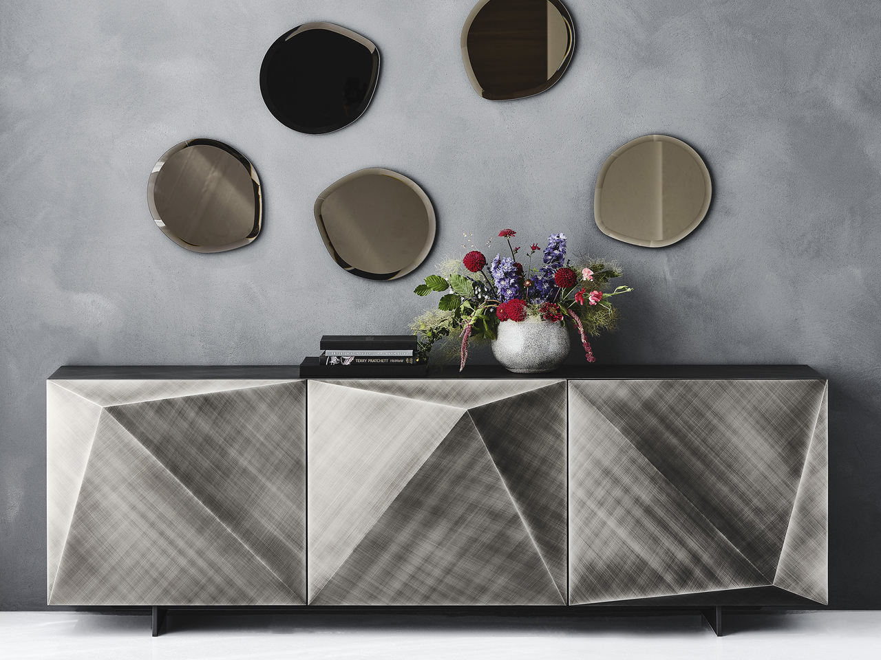Kayak Sideboard in Brushed Grey Finish INspiration Interiors