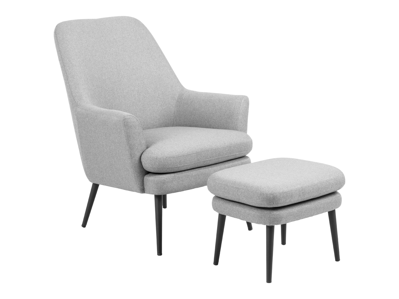 Chair and best sale footstool grey