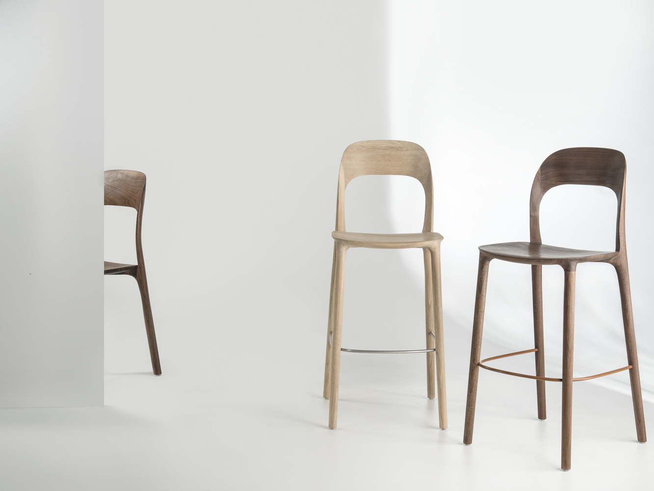 Elle Counter Stool In Walnut INspiration Interiors