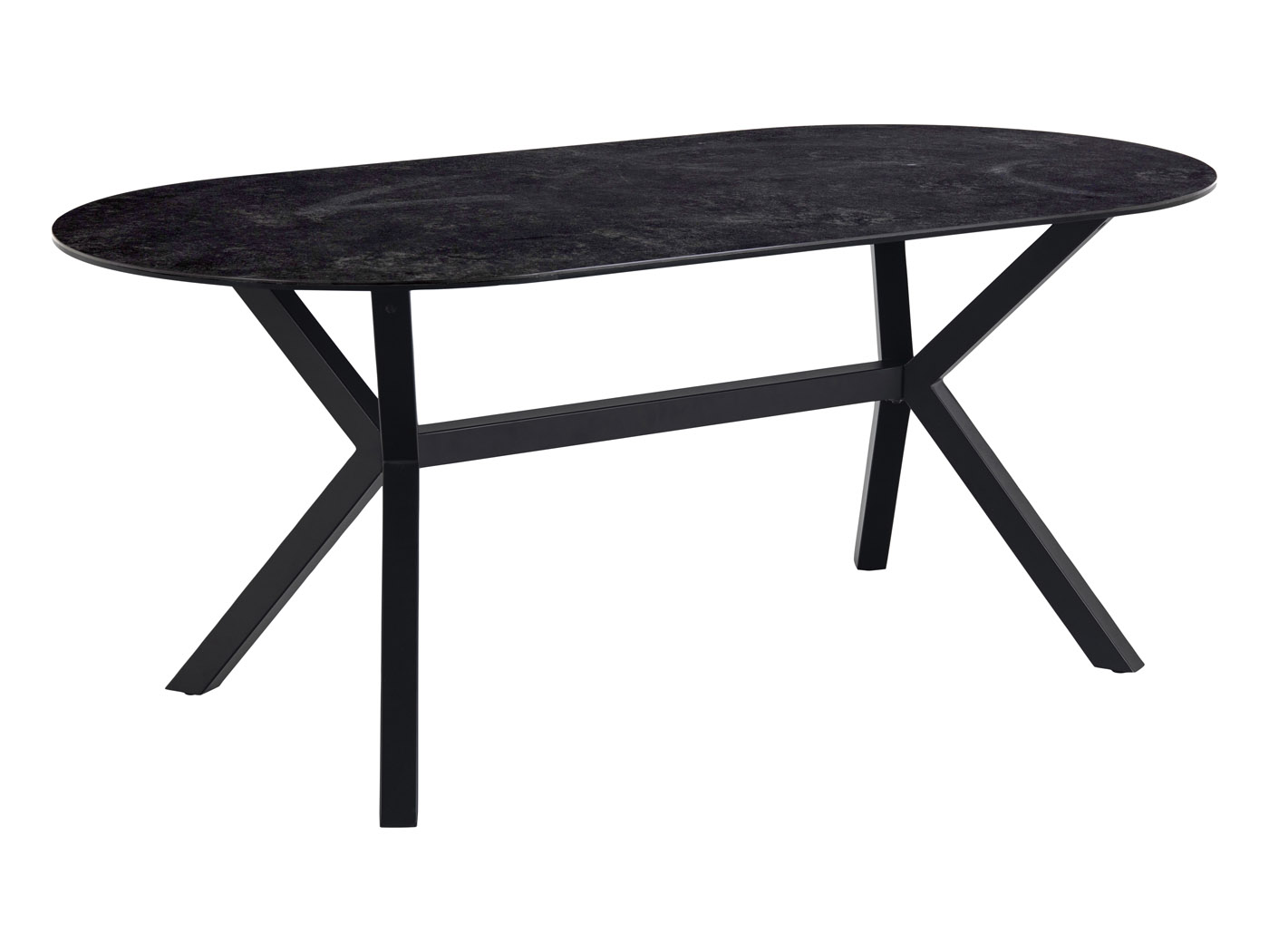 Laney Oval Dining Table With Black Ceramic Top | INspiration Interiors
