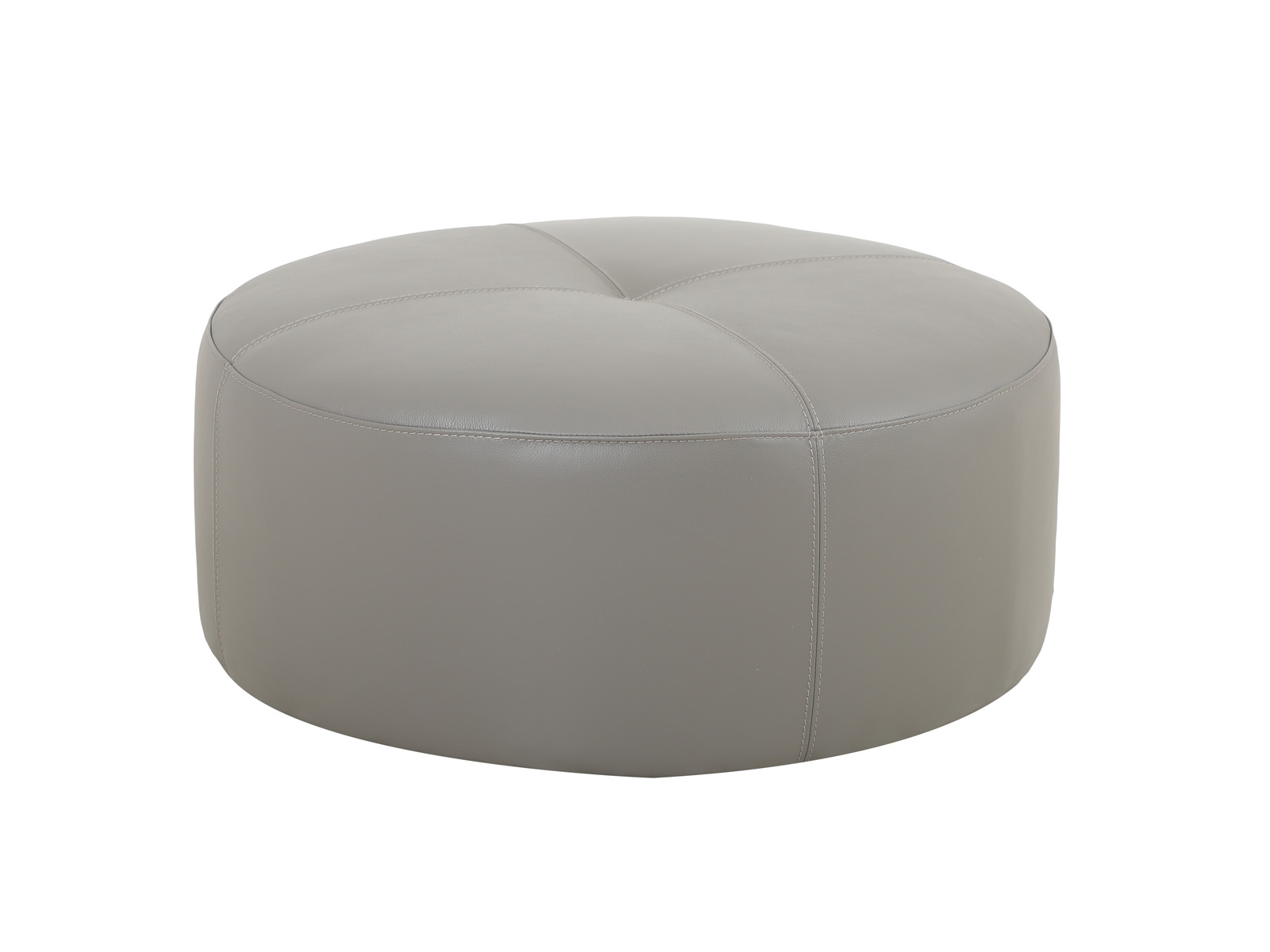 Phil Footstool in Grey Leather INspiration Interiors
