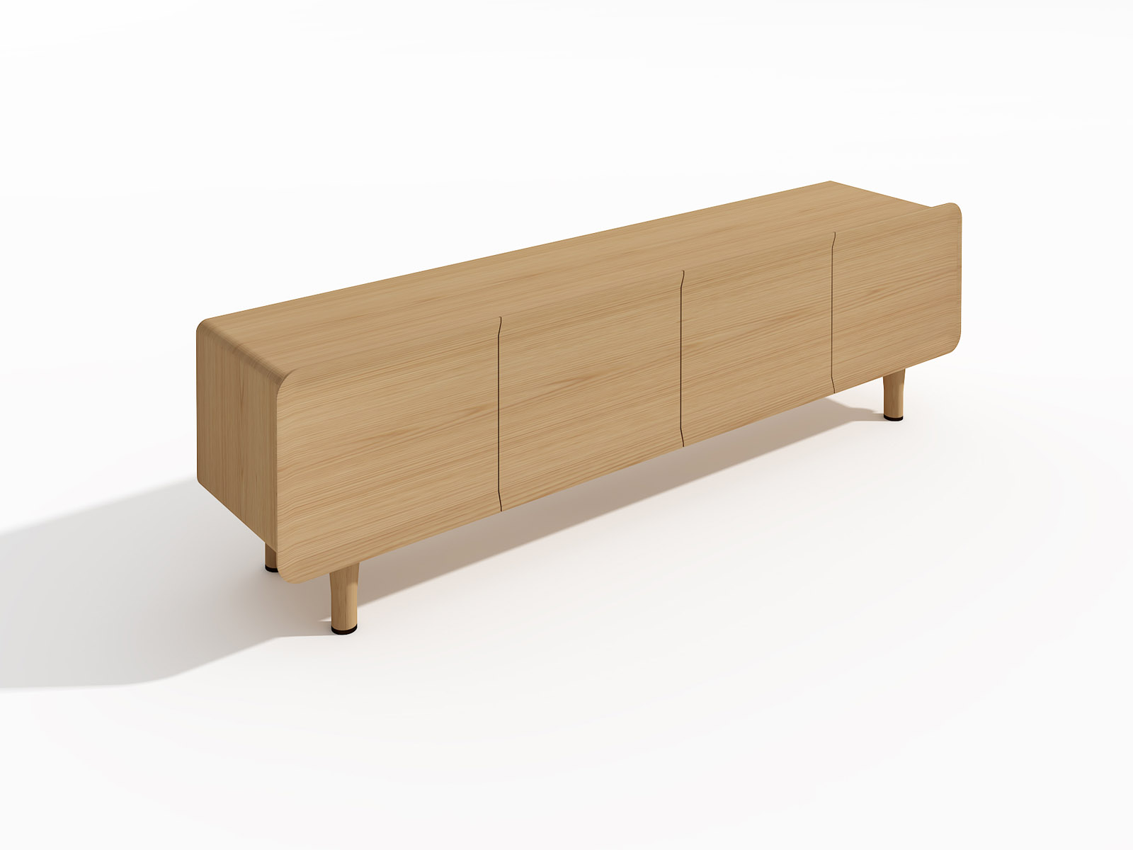 Lennon Tv Stand in White Oak - INspiration Interiors